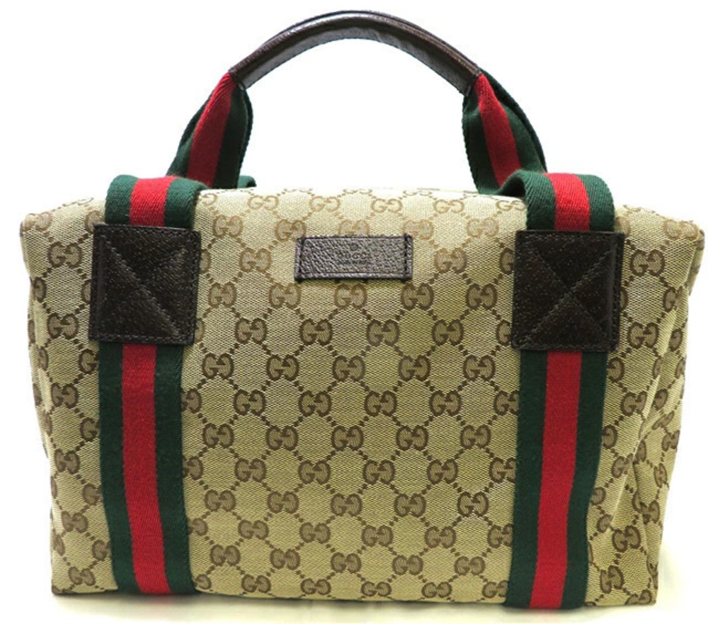 Gucci Boston Bag Canvas Embossed